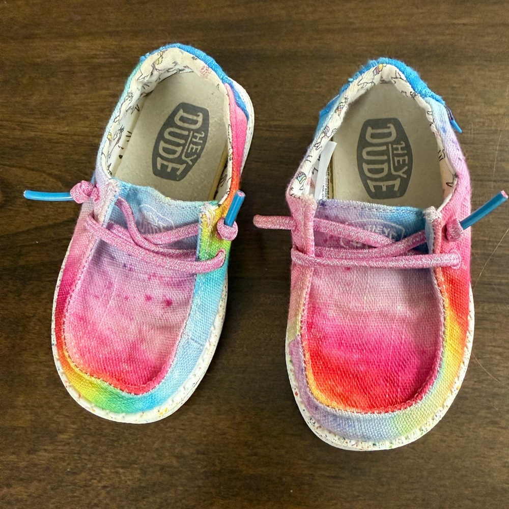 Hey Dude Kids Rainbow Shoes